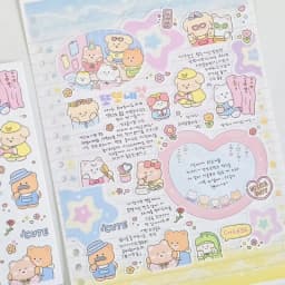 Cute Cartoon Animal Bear Stickers Handbook Diary Planner Notebook Scrapbook Stationery DIY Decorative Waterproof Stickers