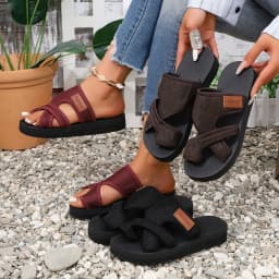 Women's Fashionable Hollow Lightweight Breathable Comfortable Beach Vacation Style Sandals and Slippers