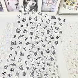 Cute Cartoon Little Pattern Deco Sticker Hand Account Star Card Photo Album Planner Scrapbook Notebook Diary Decorative Stickers