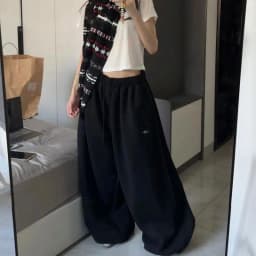 High Street Women's Wide Leg Pants Drawstring Y2K Gothic Hip Hop Lady's Cargo Pants Hotsweet Matching Female Trousers Summer New