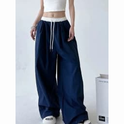 High Street Women's Wide Leg Pants Drawstring Y2K Gothic Hip Hop Lady's Cargo Pants Hotsweet Matching Female Trousers Summer New