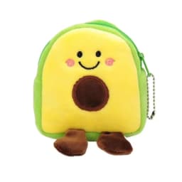 Cute Fruit Avocado Shaped Coin Purse Headphones USB Cable Lipstick Storage Bag Pendant Key Chain Party Gifts