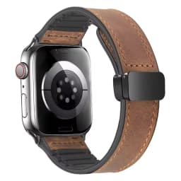 Leather Strap For Apple Watch Band 49mm 44 45 42mm 40 46 38 41mm Magnetic Bracelet Correa Men IWatch Ultra Series 10 9 8 7 SE 6