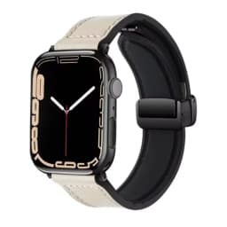 Leather Strap For Apple Watch Band 49mm 44 45 42mm 40 46 38 41mm Magnetic Bracelet Correa Men IWatch Ultra Series 10 9 8 7 SE 6