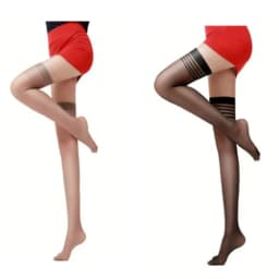 1-4Pairs Sexy Stockings Summer Over Knee Non-Slip Stockings Ultra-thin Silk Shaping Glossy Pantyhose Thigh High Stocking