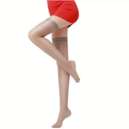 1-4Pairs Sexy Stockings Summer Over Knee Non-Slip Stockings Ultra-thin Silk Shaping Glossy Pantyhose Thigh High Stocking