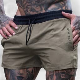2025 Summer Gym Fitness Men's Shorts Sweatpants Thin Fashion Men Marathon Running Shorts Sports Breathable Training Pants