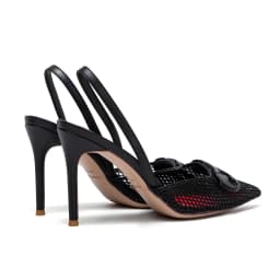 CHCH Women's High Heels 2025 Summer Breathable Mesh Black Business Sandals 9cm
