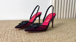 CHCH Women's High Heels 2025 Summer Breathable Mesh Black Business Sandals 9cm