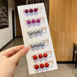 Women Waist Needle Jeans Skirt Waist Big Change Small Anti-running Pin Pearl Rhinestones Lapel Pins Clothes Accessories