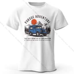 Wilderness Explorer Vintage Medal Printed Unisex Men Women T-Shirt Tees Tops 100% Cotton Topographic Graphic Bushcraft Wear