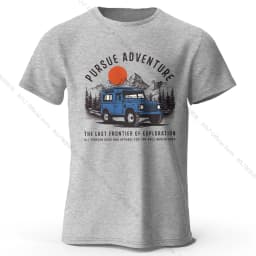 Wilderness Explorer Vintage Medal Printed Unisex Men Women T-Shirt Tees Tops 100% Cotton Topographic Graphic Bushcraft Wear
