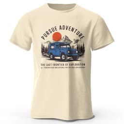 Wilderness Explorer Vintage Medal Printed Unisex Men Women T-Shirt Tees Tops 100% Cotton Topographic Graphic Bushcraft Wear