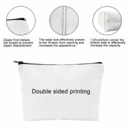 Cute Cartoon Cat Themed Makeup Bag Printing Cosmetic Bag Foldable Lightweight Zipper Closure Makeup Bag for Women and Girls