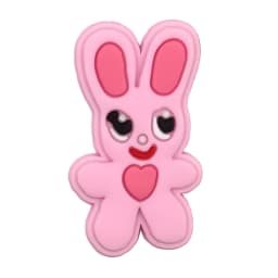 1/30PCS Pink Style Shoe Charms for Girls,Pink Bunny Heart Pin Buckle Accessories for Shoes,Sandals Clog Buckle Decoration