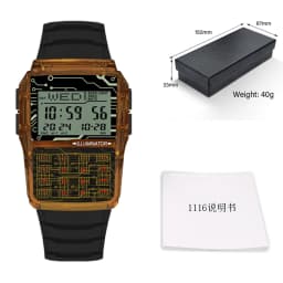 Multifunctional Men's Calculator Watch Fashion Luxury LED Electronic Watch Digital Sports Watch Computer Style