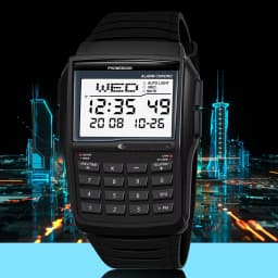 Multifunctional Men's Calculator Watch Fashion Luxury LED Electronic Watch Digital Sports Watch Computer Style