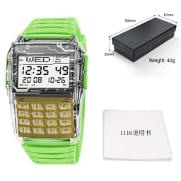 Multifunctional Men's Calculator Watch Fashion Luxury LED Electronic Watch Digital Sports Watch Computer Style
