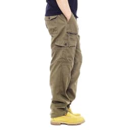 Fashion Solid Color Cotton Casual Pants Men Multi Pocket Cargo Pants Male Baggy Camouflage Sweat Pants Loose Fit Plus Size M-5XL