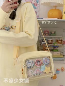 New Japanese JK Crossbody Bags Ulzzang Women Shoulder Bag Small Cute Lolita Itabag Girls Display Plate Kawaii Ita Bag