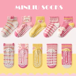 5 Pairs/Set Children Boys Anti-slipping Socks Toddler Boys Indoor Floor Socks Kid Boys Playground Non-slip Socks Baby Socks Pack