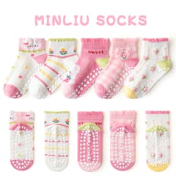 5 Pairs/Set Children Boys Anti-slipping Socks Toddler Boys Indoor Floor Socks Kid Boys Playground Non-slip Socks Baby Socks Pack