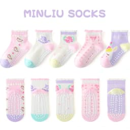 5 Pairs/Set Children Boys Anti-slipping Socks Toddler Boys Indoor Floor Socks Kid Boys Playground Non-slip Socks Baby Socks Pack