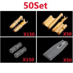 10/20/50sets Car tools 3.5 bullet terminal car electrical wire connector diameter 3.5mm Male Female 1 : 3 Cold press terminal