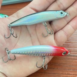 1Pcs Sinking Pencil Fishing Lure Wobblers 5cm 3.5g Mini Artificial Metal Hard Bait Jig 3D Eyes Pesca Trout Fishing Tackle