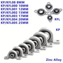 1pcs Zinc Alloy Diameter 8 10 12 35 mm Bore Ball Bearing Pillow Block Mounted Support Kfl08 Kfl000 Kfl001 Kp08 Kp000 Kp001 Kp002
