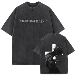 Christian Religious Jesus Forgive Them Father Vintage Washed T-shirt Men Women Gothic Rock Oversized T Shirts Tops Streetwear