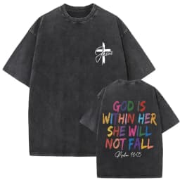 Christian Religious Jesus Forgive Them Father Vintage Washed T-shirt Men Women Gothic Rock Oversized T Shirts Tops Streetwear
