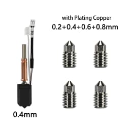 For Anycubic Kobra 3 V2/Kobra 3 V2 Combo Hotend Kit New Upgrade Hotend Ceramic Hotend 3D Printer Brass Hardened Steel Nozzle