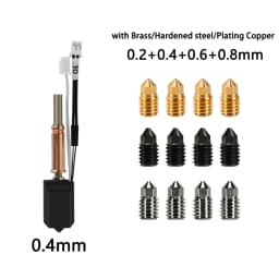 For Anycubic Kobra 3 V2/Kobra 3 V2 Combo Hotend Kit New Upgrade Hotend Ceramic Hotend 3D Printer Brass Hardened Steel Nozzle