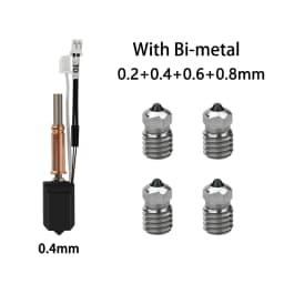 For Anycubic Kobra 3 V2/Kobra 3 V2 Combo Hotend Kit New Upgrade Hotend Ceramic Hotend 3D Printer Brass Hardened Steel Nozzle