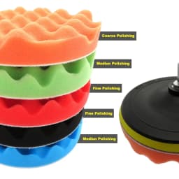 Sponge Buffing Polishing Pads 8 Pcs Set 3“5''6''7'' Backing Plate M14 Thread Cutting Kit For Car Polisher Compounding Waxing
