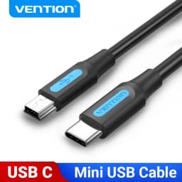 Vention USB C to Mini USB Cable Type C Adapter for Digital Camera MacBook Pro MP3 Player HDD - High-Speed Data Sync Cable
