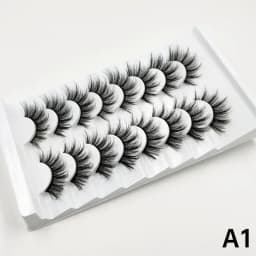 7 Pairs of 25mm Mink Eyelashes in Bulk, Russian Fluffy Natural False Eyelashes, 8 Pairs of 3D Natural False Eyelashes in Bulk