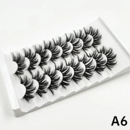 7 Pairs of 25mm Mink Eyelashes in Bulk, Russian Fluffy Natural False Eyelashes, 8 Pairs of 3D Natural False Eyelashes in Bulk