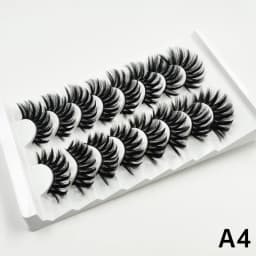 7 Pairs of 25mm Mink Eyelashes in Bulk, Russian Fluffy Natural False Eyelashes, 8 Pairs of 3D Natural False Eyelashes in Bulk