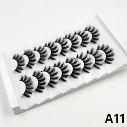 7 Pairs of 25mm Mink Eyelashes in Bulk, Russian Fluffy Natural False Eyelashes, 8 Pairs of 3D Natural False Eyelashes in Bulk
