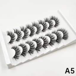7 Pairs of 25mm Mink Eyelashes in Bulk, Russian Fluffy Natural False Eyelashes, 8 Pairs of 3D Natural False Eyelashes in Bulk