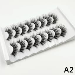 7 Pairs of 25mm Mink Eyelashes in Bulk, Russian Fluffy Natural False Eyelashes, 8 Pairs of 3D Natural False Eyelashes in Bulk