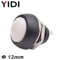 5/10pcs PBS 33B Mini Samll Plastic Push Button Round Head ON OFF Momentary Switch 2 Pin 12mm Waterproof Power Reset Non-locking