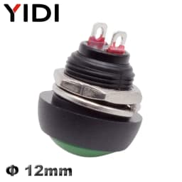 5/10pcs PBS 33B Mini Samll Plastic Push Button Round Head ON OFF Momentary Switch 2 Pin 12mm Waterproof Power Reset Non-locking