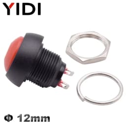 5/10pcs PBS 33B Mini Samll Plastic Push Button Round Head ON OFF Momentary Switch 2 Pin 12mm Waterproof Power Reset Non-locking