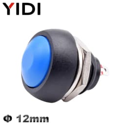 5/10pcs PBS 33B Mini Samll Plastic Push Button Round Head ON OFF Momentary Switch 2 Pin 12mm Waterproof Power Reset Non-locking