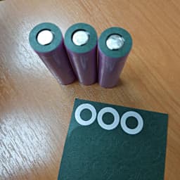 100pcs 18650 Li-ion Battery Insulation Gasket Barley Paper Lithium Pack Cell Glue Fish Electrode Insulated Pads Adhesive Hollow