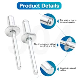10-50pcs Aluminium Blind Rivets M2.4 M3 M3.2 M4 M4.8 M5 M6 Dome Head Pop Rivets for Aluminium Sheet Steel Mandrel Exhaust Rivets