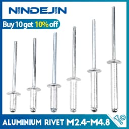 10-50pcs Aluminium Blind Rivets M2.4 M3 M3.2 M4 M4.8 M5 M6 Dome Head Pop Rivets for Aluminium Sheet Steel Mandrel Exhaust Rivets